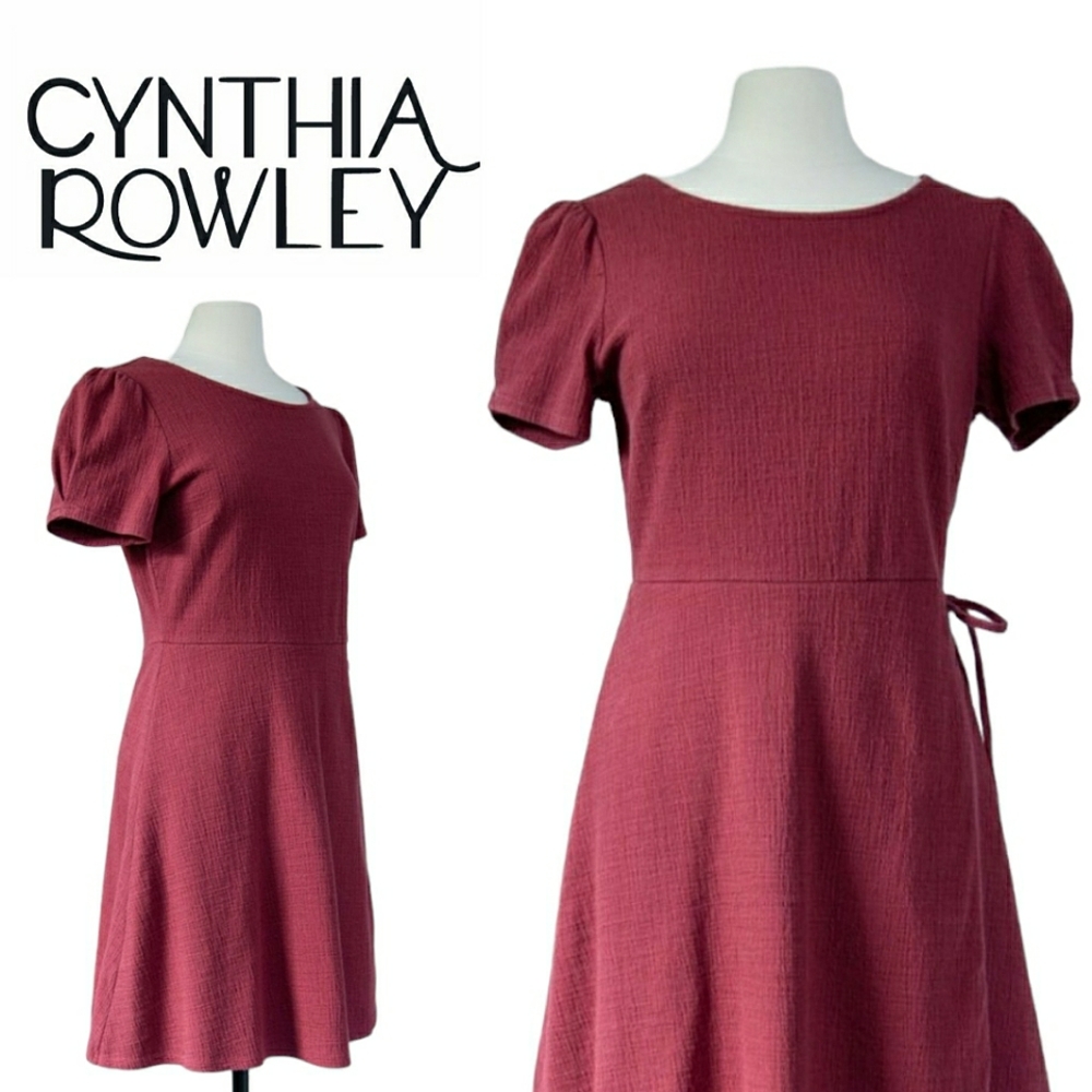 Cynthia Rowley | Short Sleeve Raspberry Wrap Dress | Large